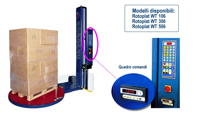 Immagine Avvolgipallet-fasciapallet a piatto rotante Rotoplat WT (con bilancia integrata)